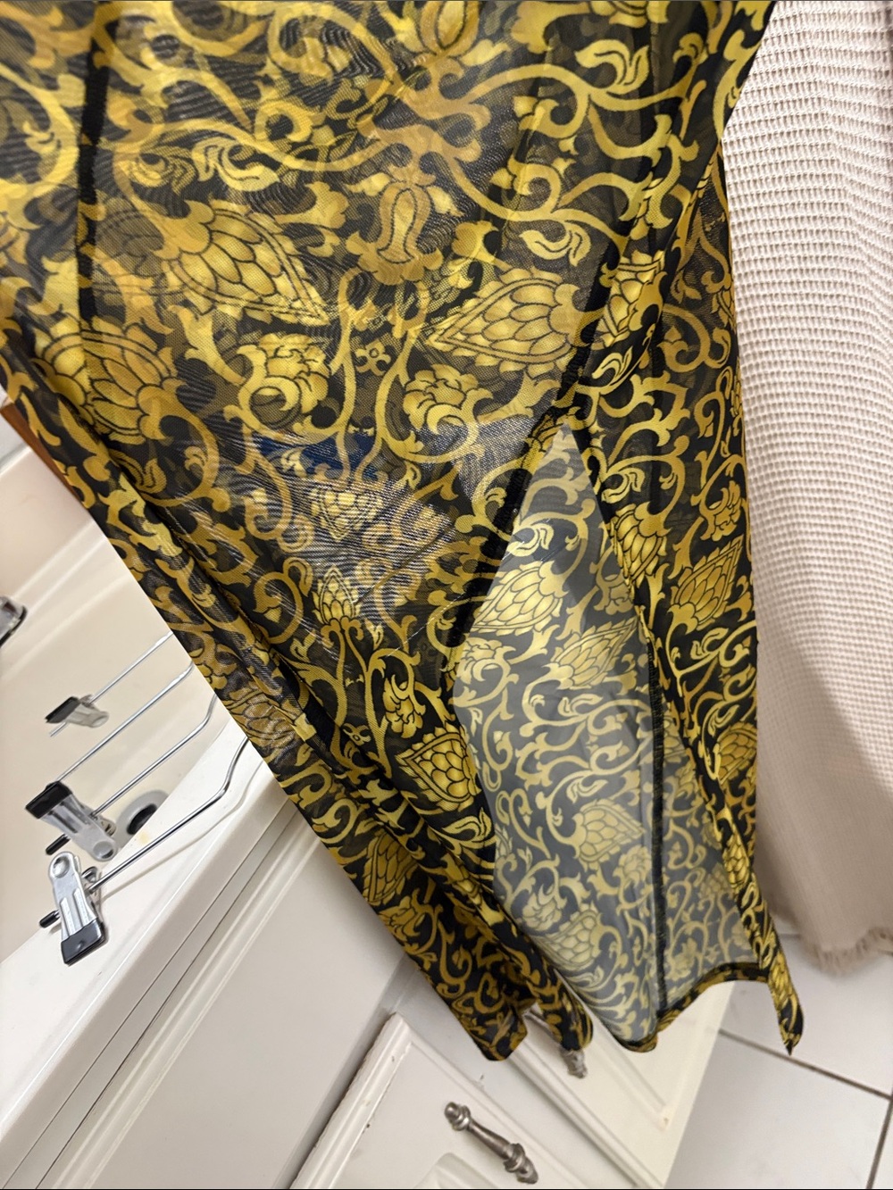 WNTRMSE Black & Gold One-Shoulder Ruched Dress - Picture 7 of 13